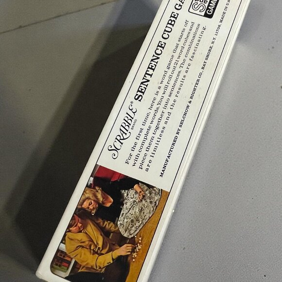 Scrabble Sentence Cube Game S & R Games 1971 Complete - Picture 4 of 4